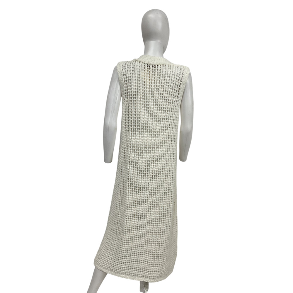 Anthropologie Open Knit Cream Duster Vest NWT - Picture 3 of 6